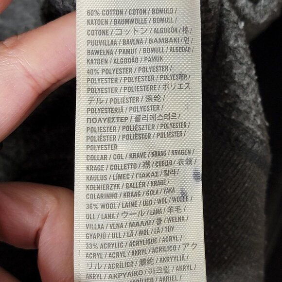 Hollister Womens Gray Y2K 2000s Wool Collar Button Up Sweater Jacket Small - Picture 13 of 14